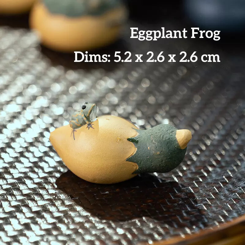 Zisha Water-Spraying Tea Pet-Orange Frog