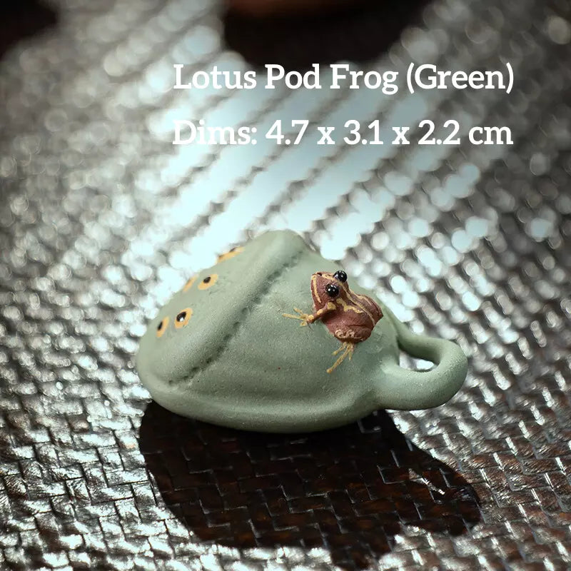 Zisha Water-Spraying Tea Pet-Orange Frog