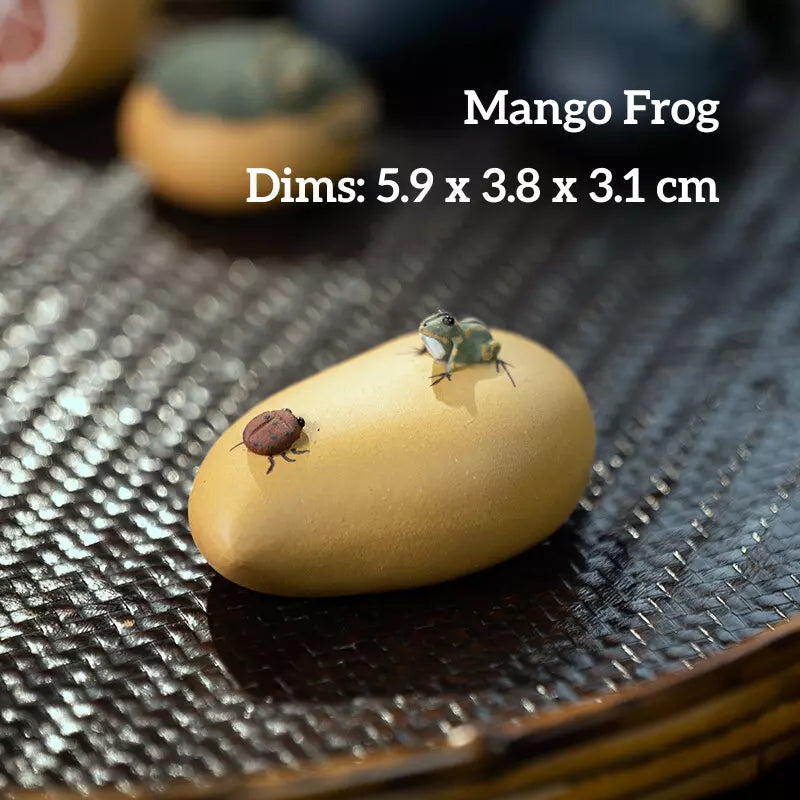 Zisha Water-Spraying Tea Pet-Orange Frog