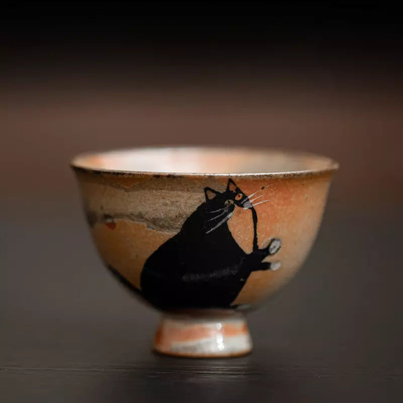 Vintage Cat Teacup 60ML-Flowing Water Cat